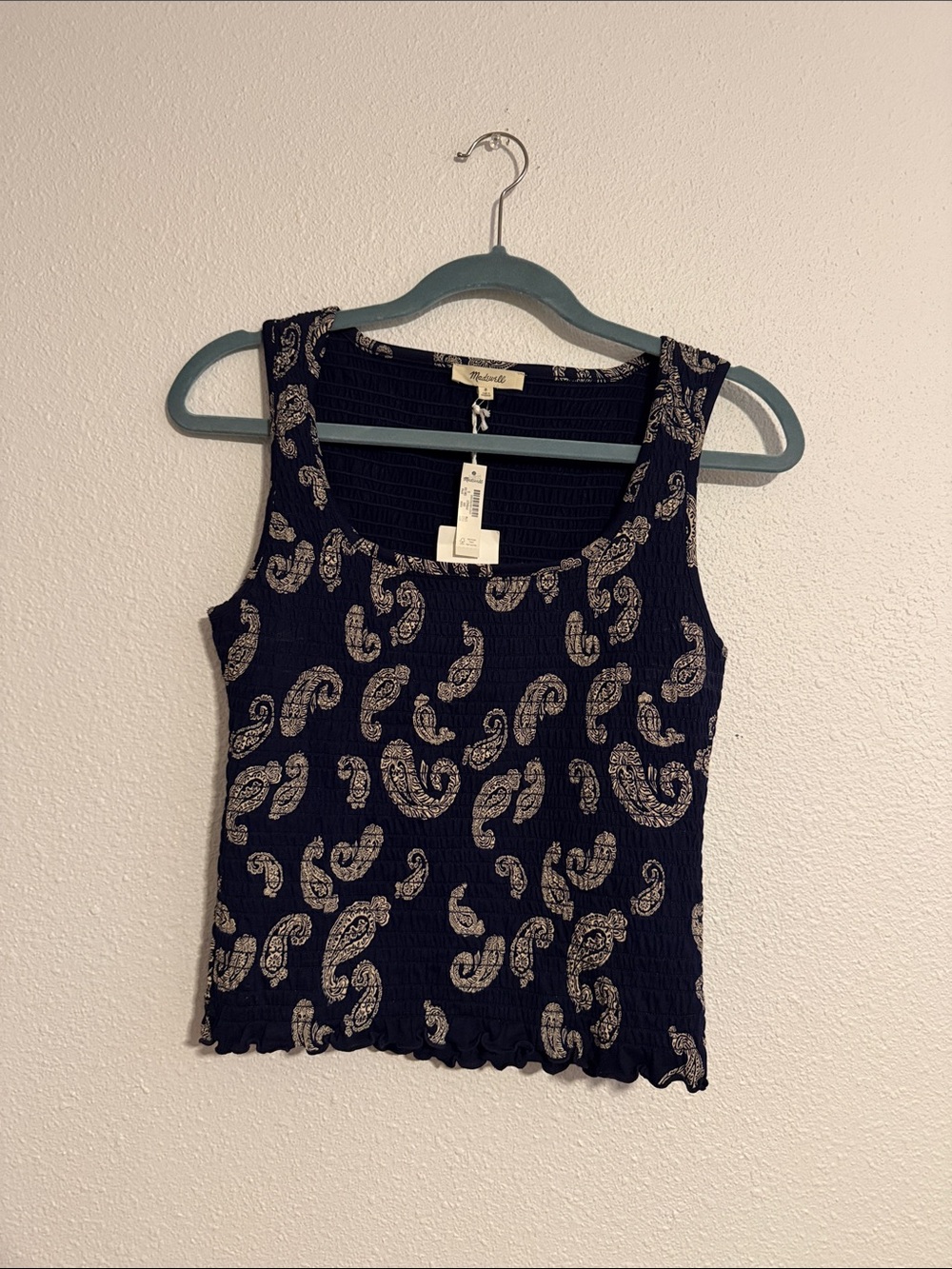 Madewell Madewell x Shopbop Smocked Squareneck Tank - Picture 2 of 6
